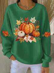Women's Thanksgiving Print Casual Sweatshirt