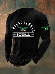 Men's Philadelphia Football Fans Lovers Gameday Casual Long Sleeve T-Shirt