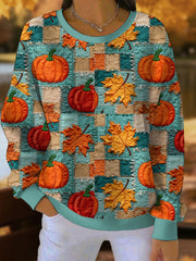 Women's Autumn Art Thanksgiving Printed Sweatshirt