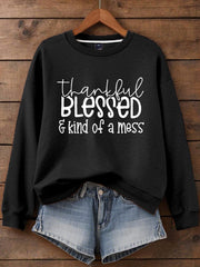 Women's Thanksgiving Print Sweatshirt