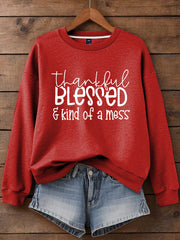 Women's Thanksgiving Print Sweatshirt