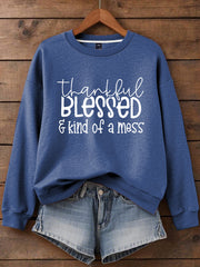 Women's Thanksgiving Print Sweatshirt