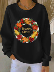 Women's Thanksgiving Print Casual Sweatshirt