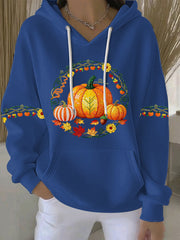 Women's Thanksgiving Print Casual Hoodie