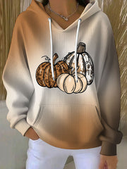 Women's Thanksgiving Autumn Pumpkin Printed Hoodie