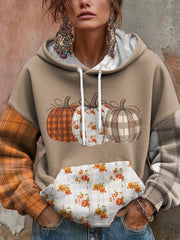 Women's Thanksgiving Autumn Pumpkin Printed Hoodie