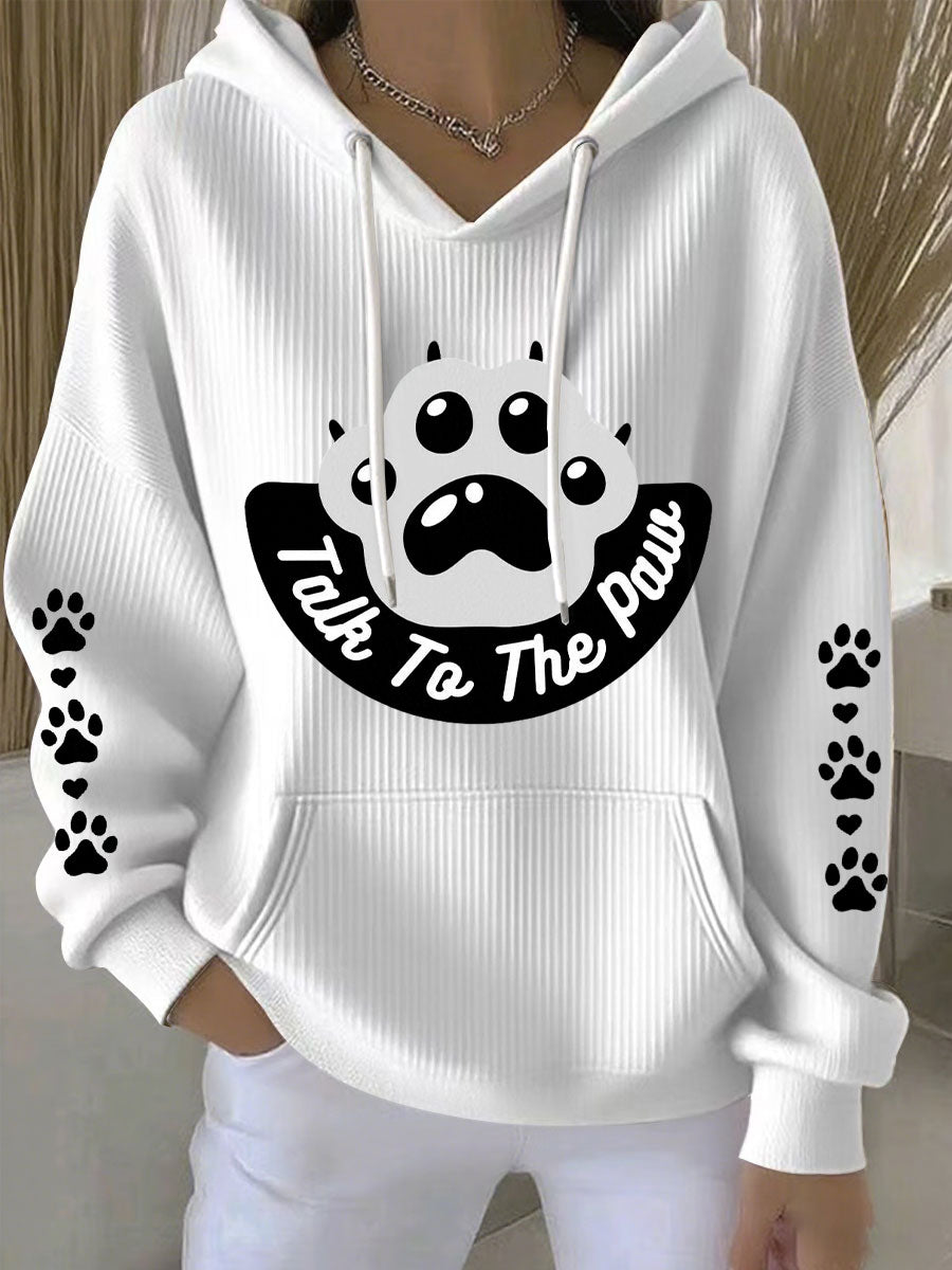 Women's Talk To The Paw Dog Hoodies gracestitchs