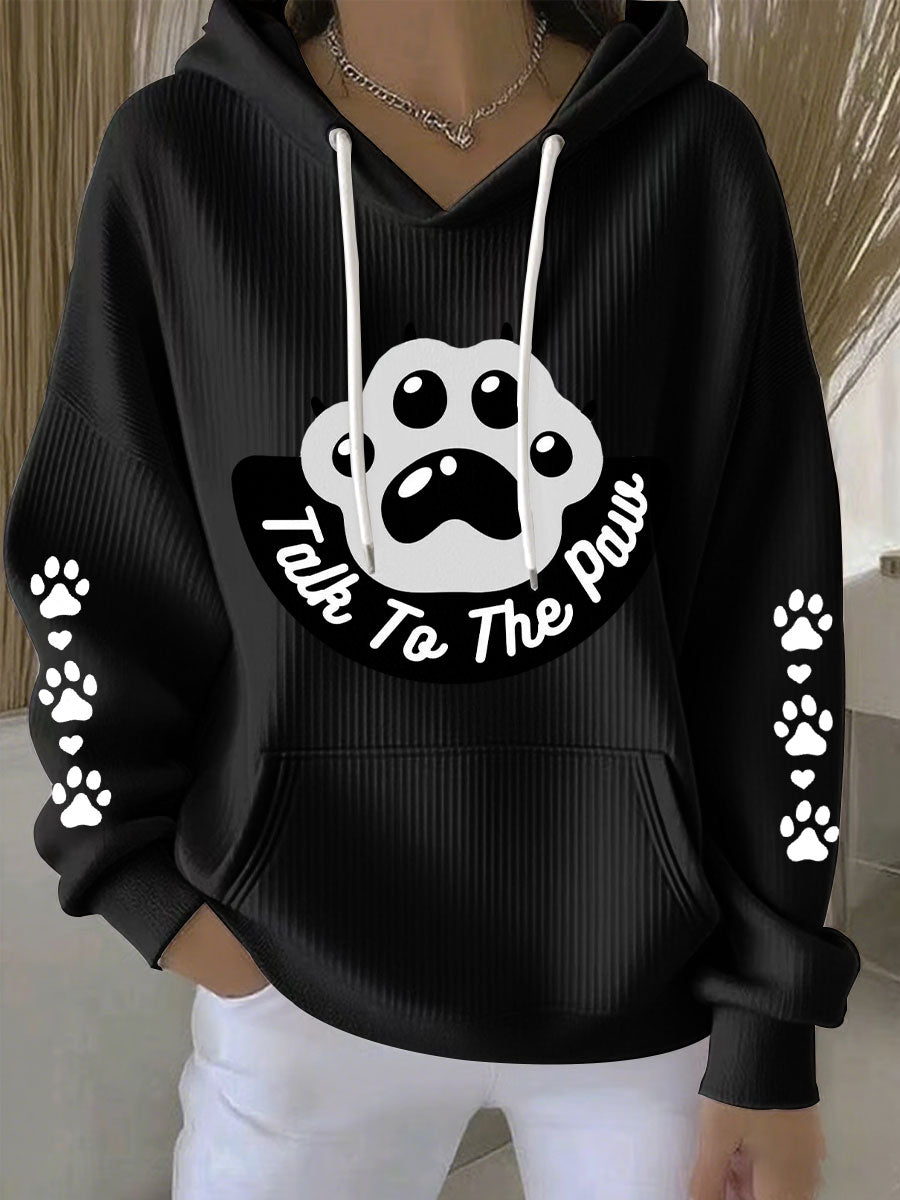 Women's Talk To The Paw Dog Hoodies gracestitchs