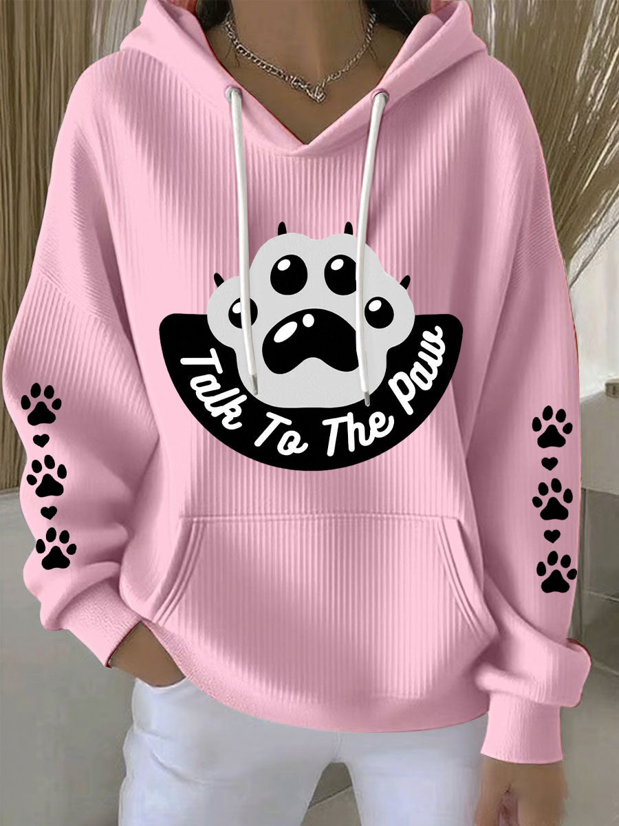 Women's Talk To The Paw Dog Hoodies gracestitchs