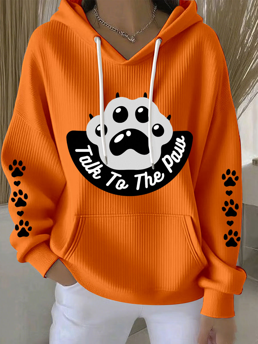 Women's Talk To The Paw Dog Hoodies gracestitchs