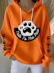 Women's Talk To The Paw Dog Hoodies gracestitchs
