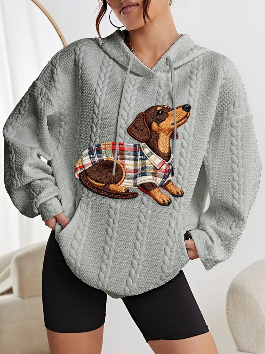 Women's Dog Art Print hoodie gracestitchs