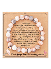 Women's Breast Cancer Pink Flamingo Bracelet gracestitchs