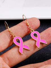 Women's Breast Cancer Awareness Pink Ribbon Earrings