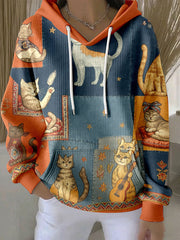 Women's Autumn Cats Hoodies gracestitchs