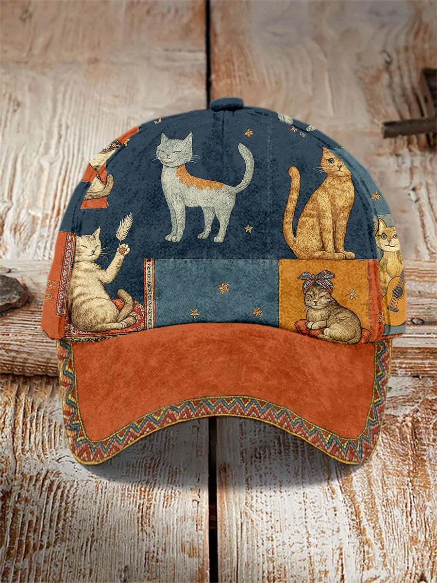 Autumn Cat Print Unisex Hats gracestitchs