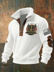 Men's Navy Printed Sweatshirt