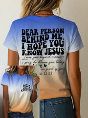 Women's Dear Person Behind Me Short-sleeved T-shirt