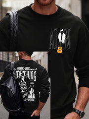 Men's Last Call Country Music Fan Print sweater