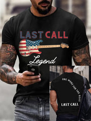 Men's Last Call Country Music Fan Print short-sleeved T-shirt