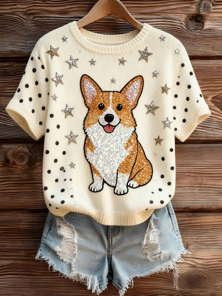 Women's Corgi Casual Tops gracestitchs