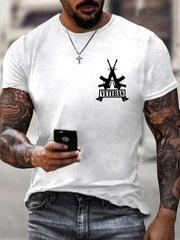 Men's Honor & Remember USA Veterans USA Flag Print Tee