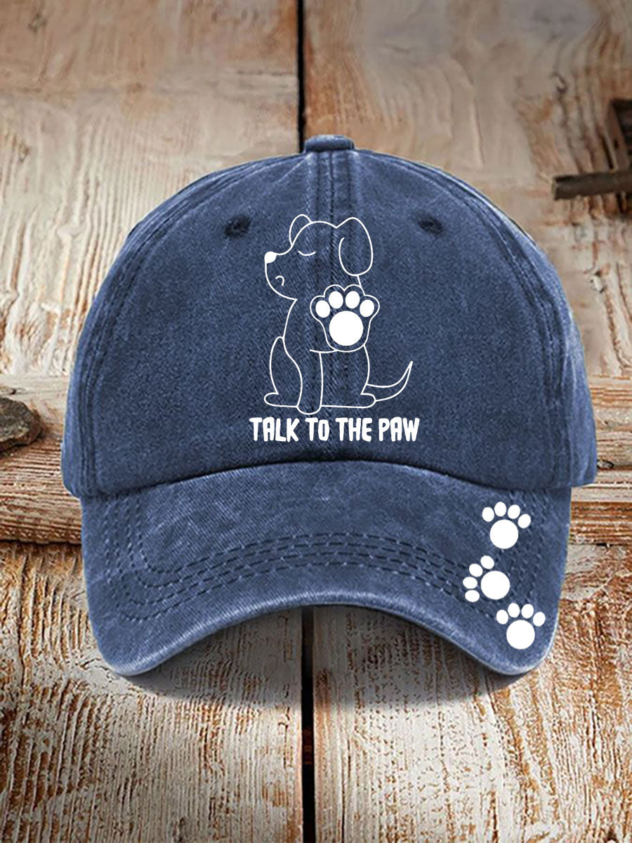 Talk to the paw unisex hats gracestitchs