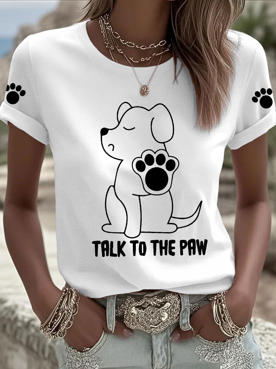Women's 'Talk to the Paw' T-shirts gracestitchs