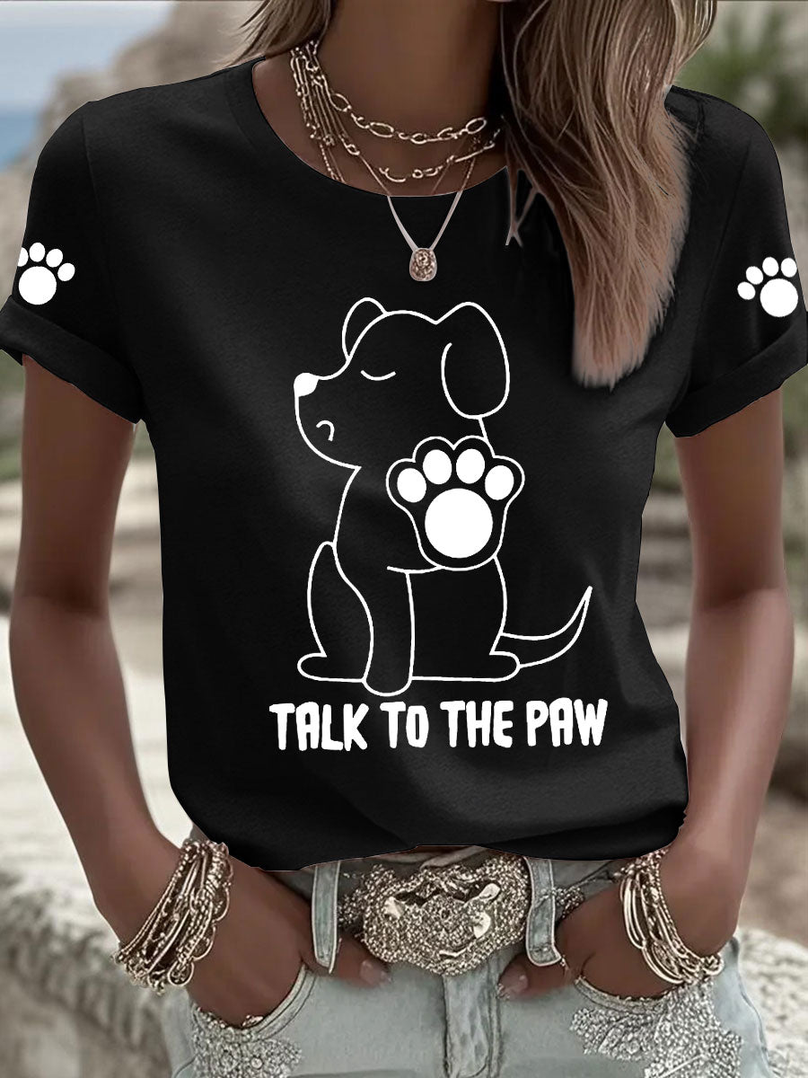 Women's 'Talk to the Paw' T-shirts gracestitchs