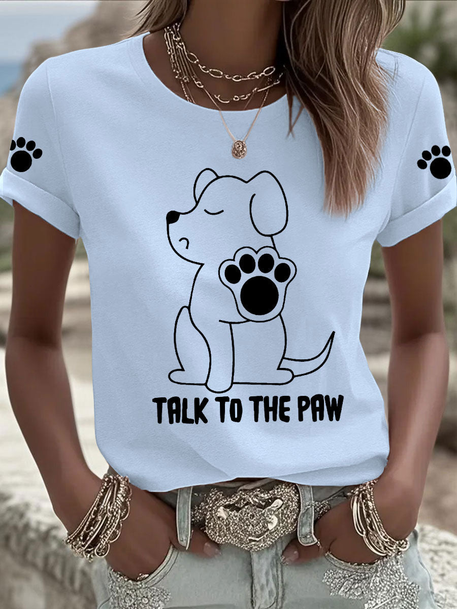 Women's 'Talk to the Paw' T-shirts gracestitchs
