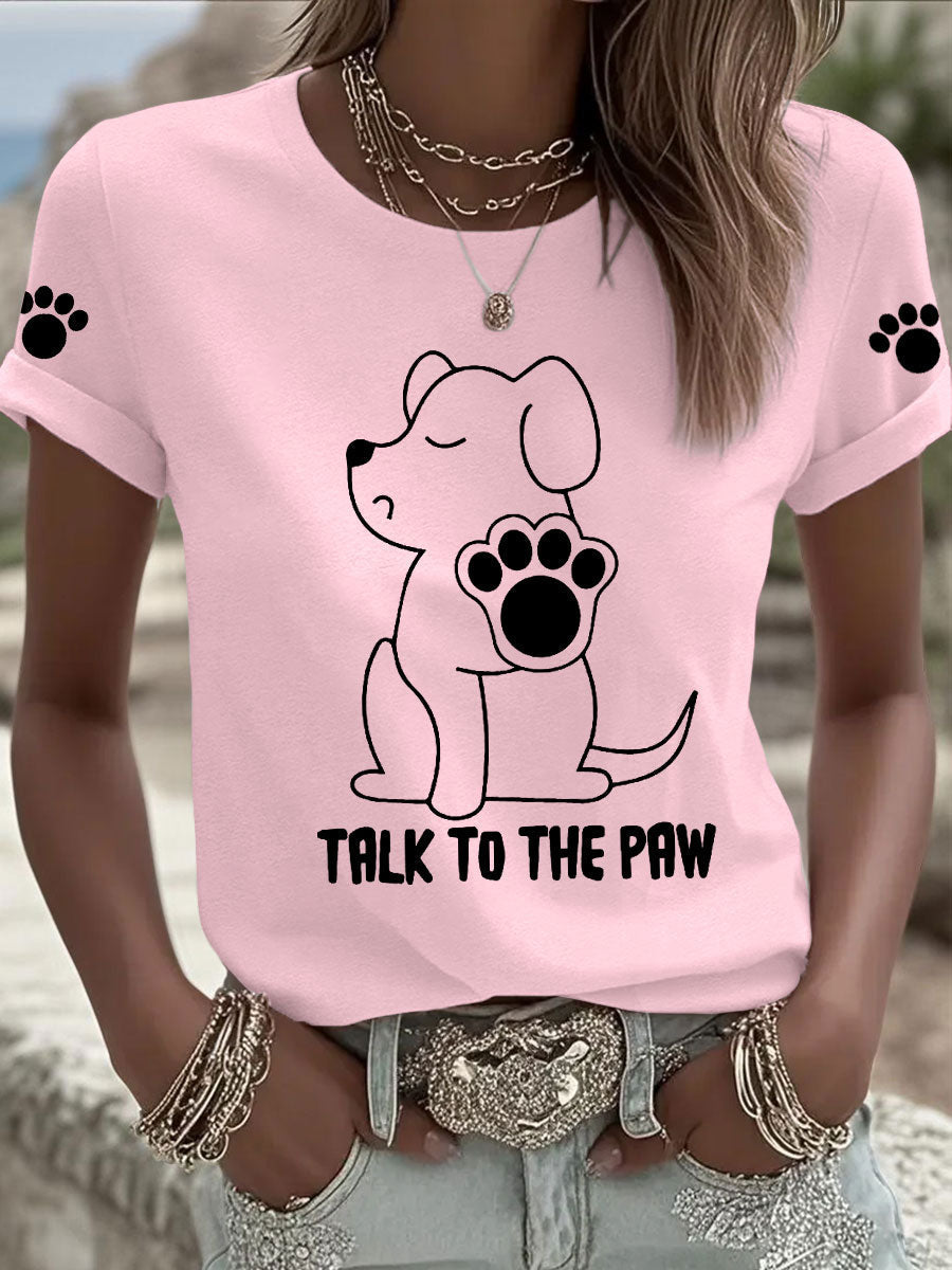 Women's 'Talk to the Paw' T-shirts gracestitchs