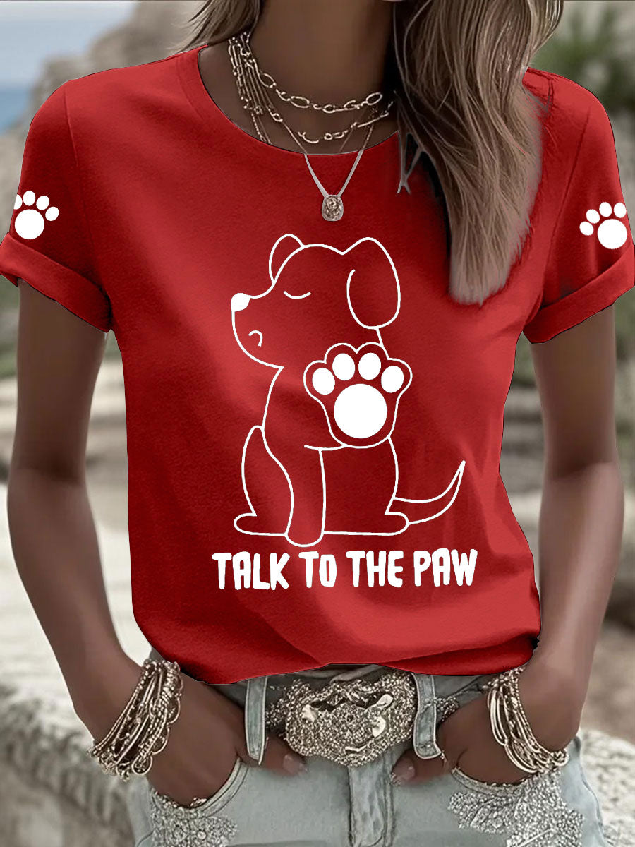 Women's 'Talk to the Paw' T-shirts gracestitchs