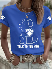 Women's 'Talk to the Paw' T-shirts gracestitchs