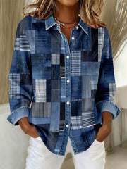 Women's Vintage Patchwork Art Shirt gracestitchs