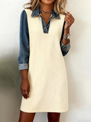 Women's Fashion Patchwork Design Dress gracestitchs
