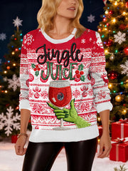 Women's Christmas Jingle Juice Print Sweatshirt