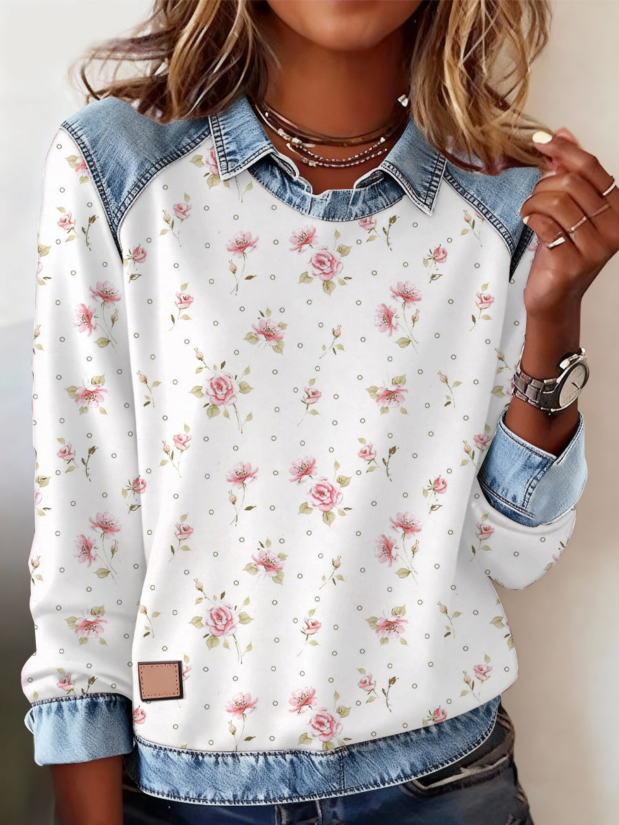 Women's Breast Cancer Pink Print Casual Top gracestitchs