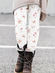 Women's Breast Cancer Pink Leggings gracestitchs