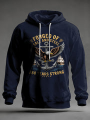 Men's Navy 250th Anniversary Printed Drop-Shoulder Hoodie