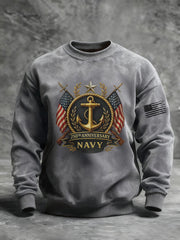 Men's Navy Printed Sweatshirt