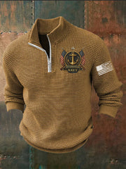 Men's Navy Printed Sweatshirt