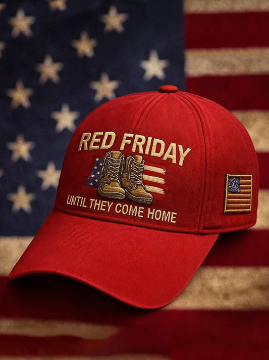 Unisex US Red Friday Printed Casual Hat