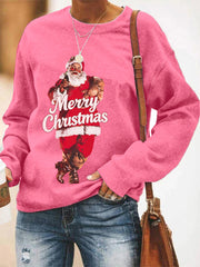 Women's Merry Christmas Santa Claus Casual Sweatshirt
