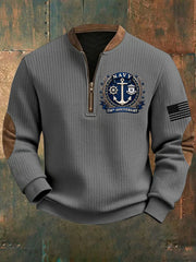 Men's Navy 250th Anniversary Printed Sweatshirt