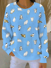 Women's Cute Animal Pattern Cozy Knitted Sweater