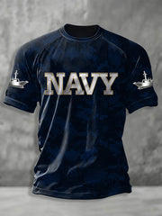 Men's Navy 250th Anniversary Printed short sleeve t-shirt