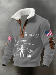 Men's Funny Veteran Retirement Printed Hoodie