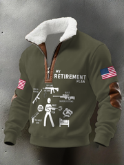 Men's Funny Veteran Retirement Printed Hoodie