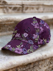 Unisex Retro Bohemian Floral Print Casual Hat gracestitchs