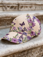 Unisex Retro Bohemian Floral Print Casual Hat gracestitchs